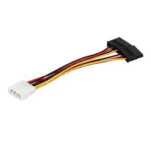 4-Pin IDE To 2 Serial ATA SATA Splitter Power Cable Red/Yellow/Black