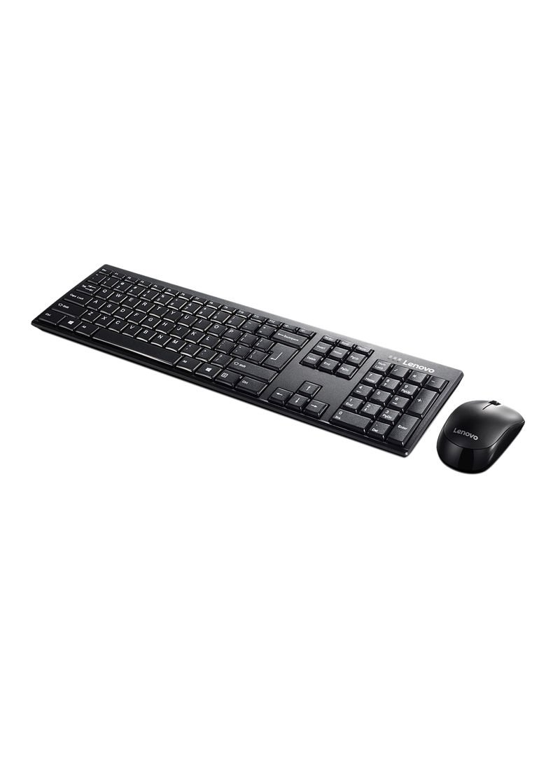 Lenovo 100 Wireless Combo Key board And Mouse Black
