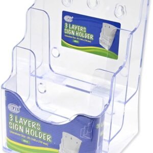 Sign Holder 3 Layers, Size A5(14.8x21cm), Transparent