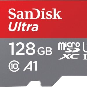 SanDisk 128GB Ultra microSDXC card + SD adapter up to 140 MB/s with A1 App Performance