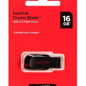 SanDisk 16GB Cruzer Glide USB Flash Drive, Black/Red